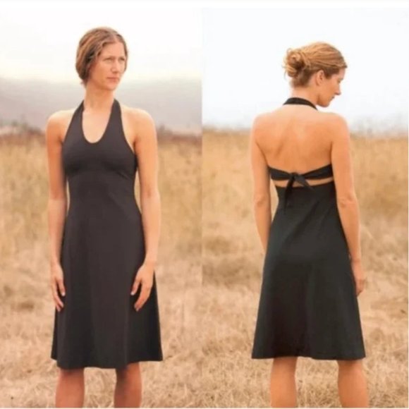 Patagonia Morning Glory Halter Neck Athletic Dress Teal Green Size M - Picture 2 of 10